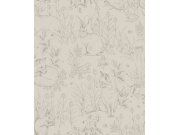 Vliesová tapeta na zeď, šedo-béžová, zvířátka, 6922, Newbie Wallpaper, Borastapeter