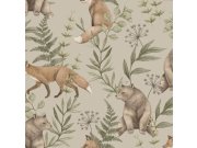 Vliesová tapeta na zeď, šedo-béžová, zvířátka, 6921, Newbie Wallpaper, Borastapeter