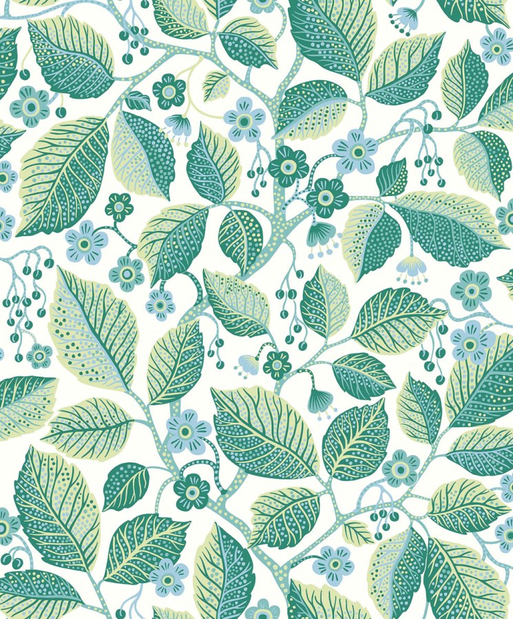 Vliesová tapeta na zeď, zelená, listy, větvičky, 7784, Adorn, Borastapeter - Vliesové tapety