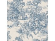 Vliesová tapeta na zeď, modrá, romantická, 7767, Adorn, Borastapeter