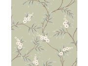 Vliesová tapeta na zeď, zelená, rozkvetlé větvičky, 7763, Adorn, Borastapeter Tapety Yara - Borastapeter