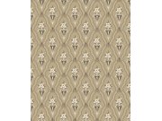 Vliesová tapeta na zeď, hnědá, zámecký vzor, ornamenty, 4164, Alla Tiders Hus, Borastapeter Tapety Yara - Borastapeter