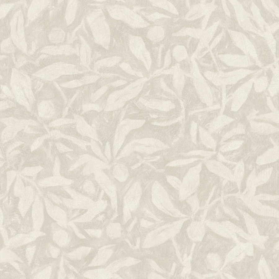 Vliesová tapeta na zeď, šedo-béžová, listy, 4195, Alla Tiders Hus, Borastapeter - Vliesové tapety