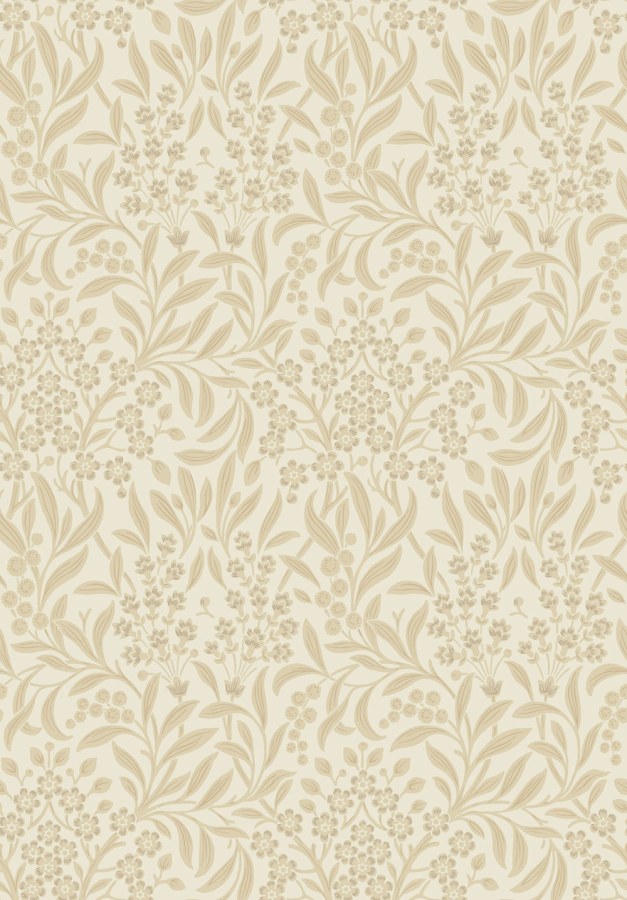 Vliesová tapeta na zeď, krémová, květiny, listy, 4185, Alla Tiders Hus, Borastapeter - Vliesové tapety