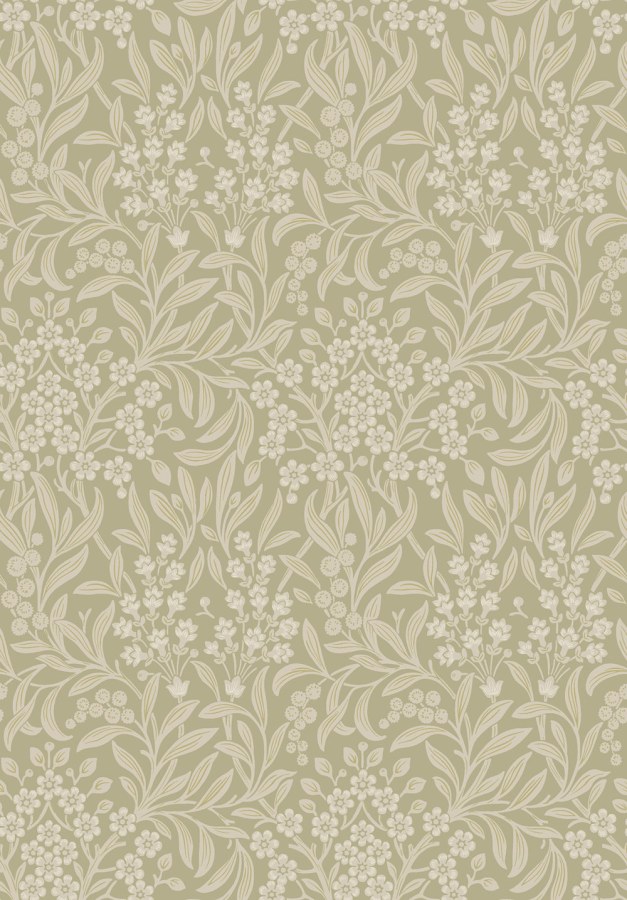 Vliesová tapeta na zeď, zelená, květiny, listy, 4184, Alla Tiders Hus, Borastapeter - Vliesové tapety