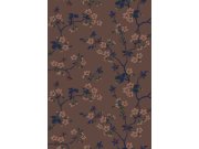 Vliesová tapeta na zeď, hnědá, větvičky, květiny, 4174, Alla Tiders Hus, Borastapeter