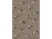 Vliesová tapeta na zeď, hnědá, květiny, 4173, Alla Tiders Hus, Borastapeter