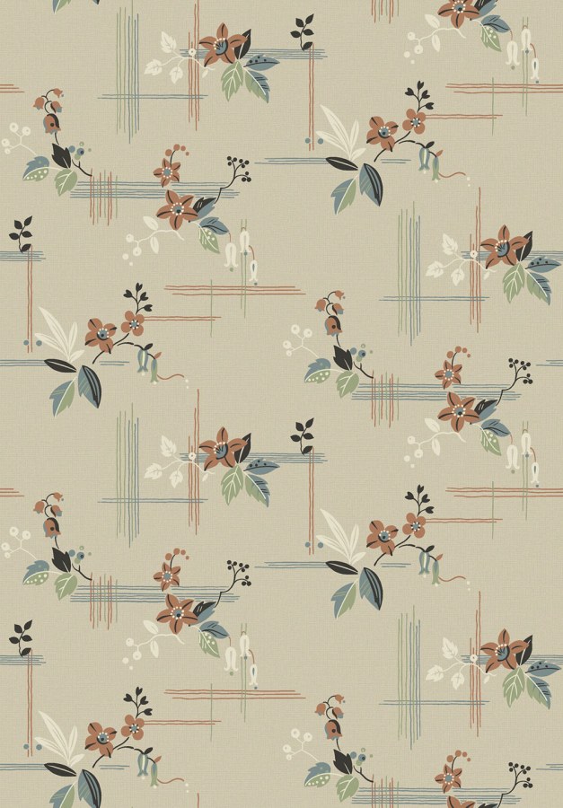 Vliesová tapeta na zeď, béžová, květiny, 4172, Alla Tiders Hus, Borastapeter - Vliesové tapety