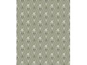 Vliesová tapeta na zeď, zelená, zámecký vzor, ornamenty, 4165, Alla Tiders Hus, Borastapeter Tapety Yara - Borastapeter