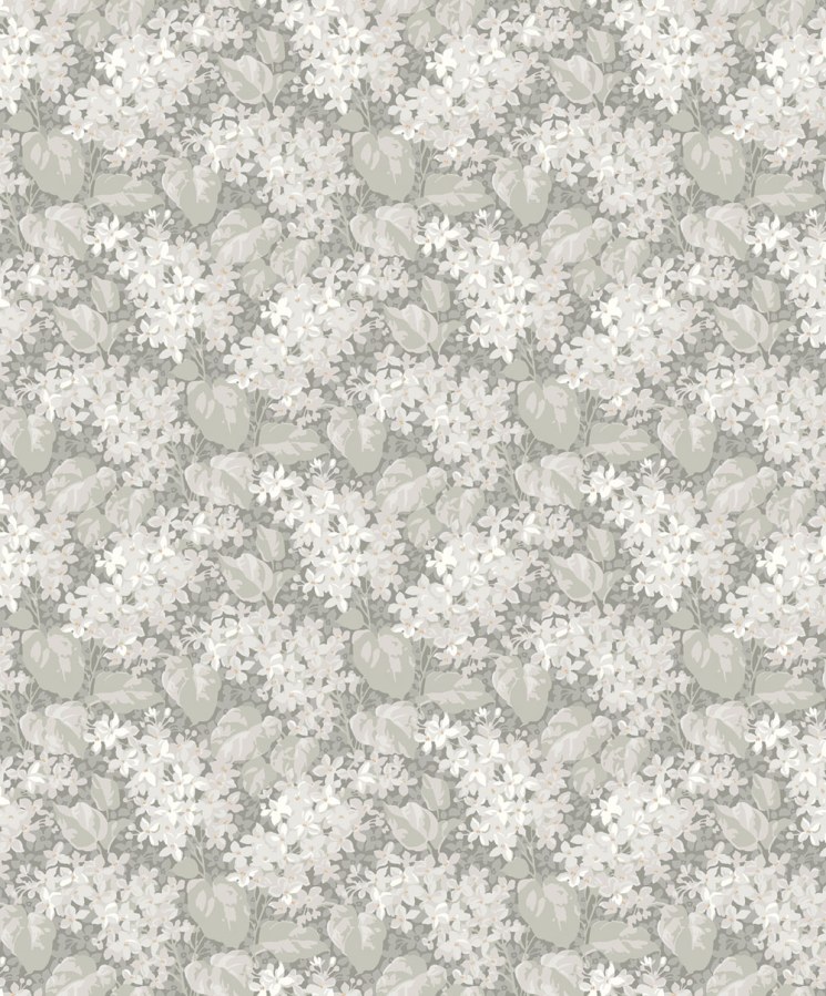 Vliesová tapeta na zeď, šedá, květiny, listy, 4163, Alla Tiders Hus, Borastapeter - Vliesové tapety