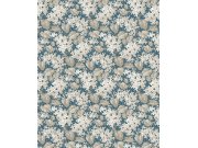 Tapety Yara Tapety dle materiálu Vliesové tapety - Vliesová tapeta na zeď, modrá, květiny, listy, 4162, Alla Tiders Hus, Borastapeter Vliesová tapeta na zeď, modrá, květiny, listy, 4162, Alla Tiders Hus, Borastapeter