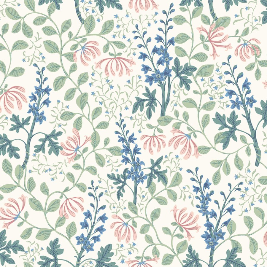 Vliesová tapeta na zeď, bílá, květiny, listy, 6984, Osterlen, Borastapeter Vliesová tapeta na zeď, bílá, květiny, listy, 6984, Osterlen, Borastapeter