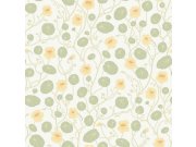 Vliesová tapeta na zeď, bílá, květiny, listy, 6975, Osterlen, Borastapeter