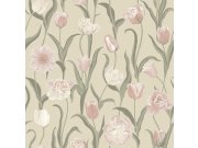 Vliesová tapeta na zeď, béžová, květiny, tulipány, 6970, Osterlen, Borastapeter