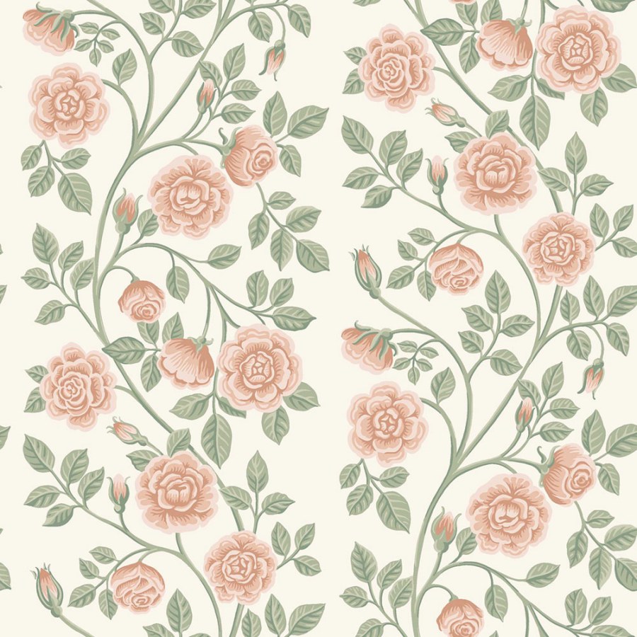 Vliesová tapeta na zeď, zeleno-růžová, květiny, růže, 6958, Osterlen, Borastapeter - Vliesové tapety