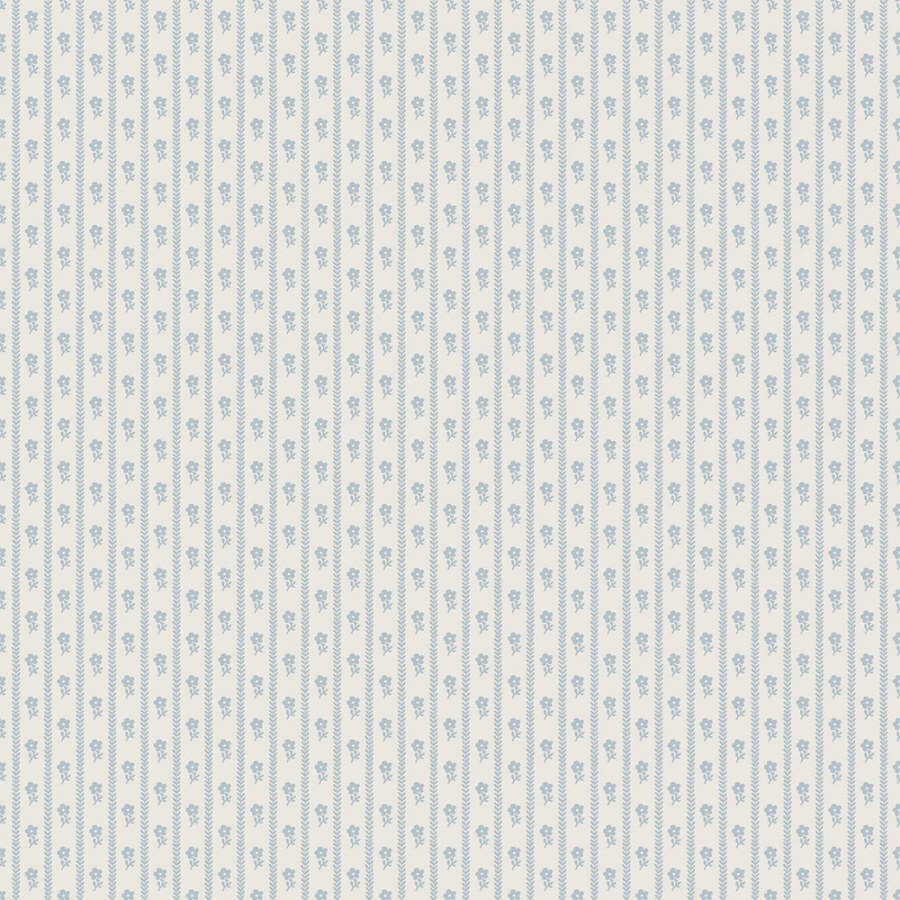 Vliesová tapeta na zeď, modrá, květiny, proužky, 6956, Osterlen, Borastapeter - Vliesové tapety