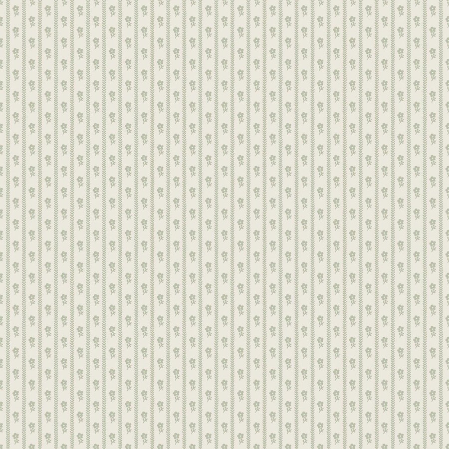 Vliesová tapeta na zeď, zelená, květiny, proužky, 6954, Osterlen, Borastapeter - Vliesové tapety