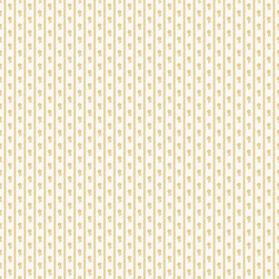 Vliesová tapeta na zeď, žlutá, květiny, proužky, 6953, Osterlen, Borastapeter - Vliesové tapety