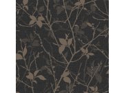 Vliesová tapeta na zeď, šedo-hnědá, listy, větvičky, 122432, Refine, Graham Brown Boutique