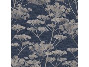 Vliesová tapeta na zeď, modro-zlatá, trávy, květiny, 120865, Refine, Indulgence, Graham Brown Boutique