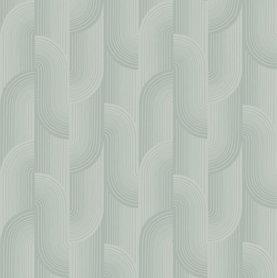 Vliesová tapeta na zeď, zelená, geometrická, PW3106, Precious Weaves, Grandeco - Vliesové tapety