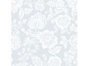 Vliesová tapeta na zeď, modrá, květiny, 125141, Shabby Chic by Rachel Ashwell