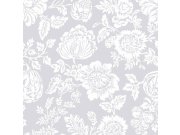 Vliesová tapeta na zeď, šedá, květiny, 125139, Shabby Chic by Rachel Ashwell