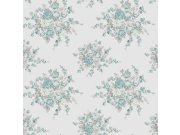 Vliesová tapeta na zeď, šedo-zelená, květiny, 125134, Shabby Chic by Rachel Ashwell
