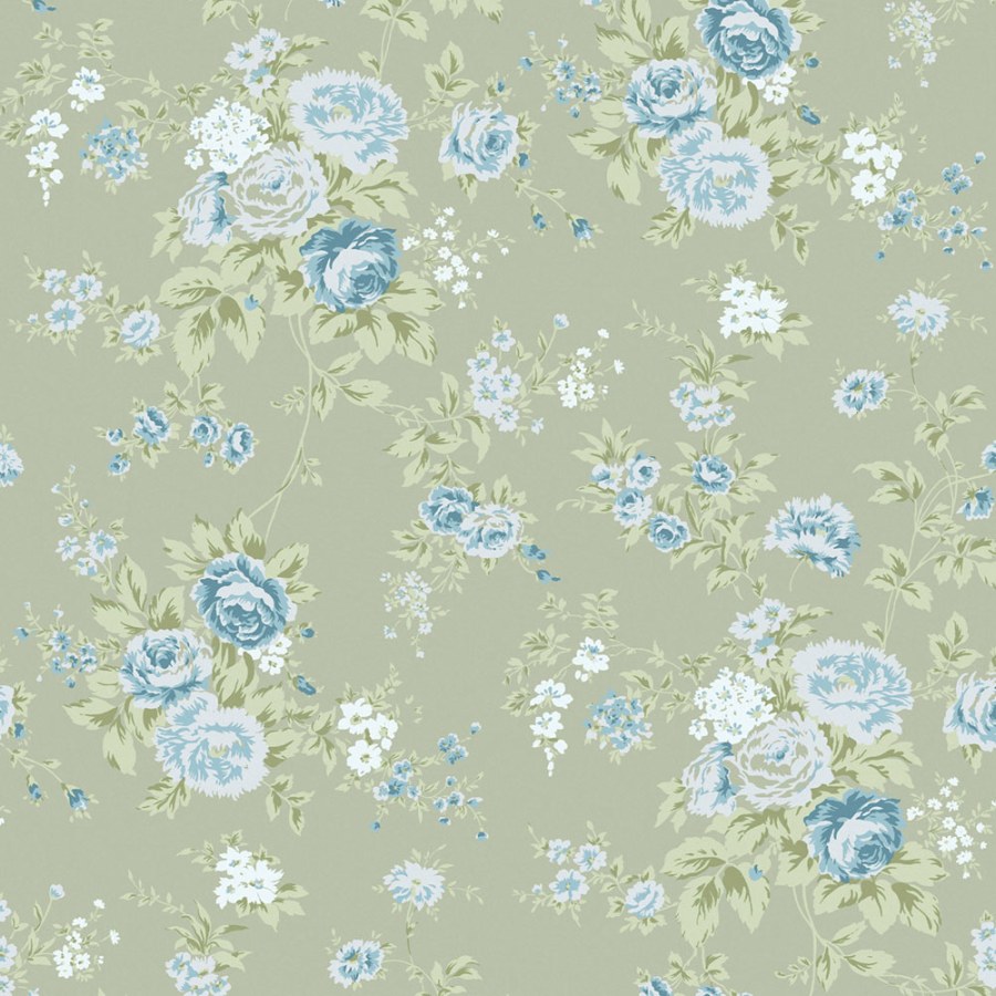 Vliesová tapeta na zeď, zelená, květiny, 125131, Shabby Chic by Rachel Ashwell - Vliesové tapety