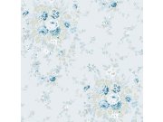Vliesová tapeta na zeď, modrá, květiny, 125128, Shabby Chic by Rachel Ashwell Tapety Yara - Rachel Ashwell