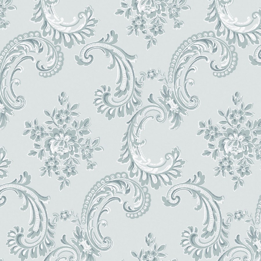 Vliesová tapeta na zeď, modrá, zámecká, ornamenty, 125114, Shabby Chic by Rachel Ashwell Vliesová tapeta na zeď, modrá, zámecká, ornamenty, 125114, Shabby Chic by Rachel Ashwell