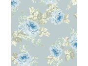 Vliesová tapeta na zeď, modro-zelená, květiny, 125112, Shabby Chic by Rachel Ashwell