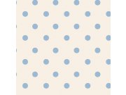 Vliesová tapeta na zeď, bílá, modrá, puntíky, 125522, Cath Kidstone