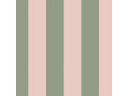 Vliesová tapeta na zeď, růžová, zelená, pruhy, 125518, Cath Kidstone
