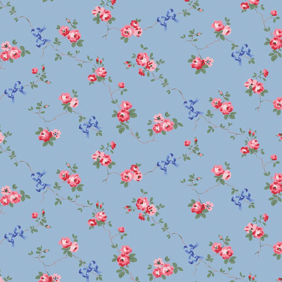 Vliesová tapeta na zeď, modrá, květiny, 125513, Cath Kidstone - Vliesové tapety