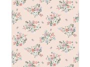 Vliesová tapeta na zeď, růžová, květiny, 125508, Cath Kidstone