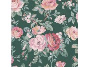 Vliesová tapeta na zeď, zelená, růžová, květiny, růže, 125502, Cath Kidstone Tapety Yara - Cath Kidston