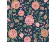 Vliesová tapeta na zeď, modrá, růžová, květiny, jahody, 125500, Cath Kidstone