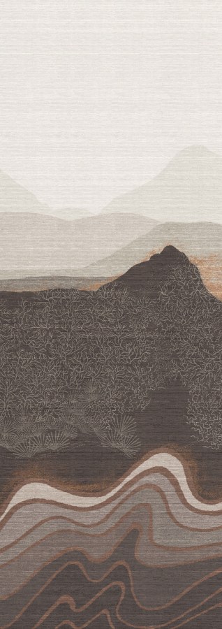 Vliesová obrazová tapeta na zeď, hnědo-šedá, horská krajina, DGZON2032-260, Amazone, Masureel - Vliesové tapety