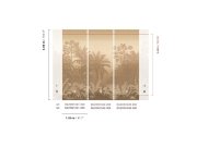 Vliesová obrazová tapeta na zeď, hnědo-béžová, palmy, DGZON1042-300, Amazone, Masureel