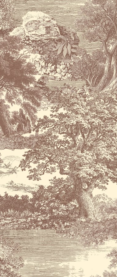 Vliesová obrazová tapeta na zeď, hnědá, les, stromy, DGSAL1043-300, Amazone, Masureel - Vliesové tapety