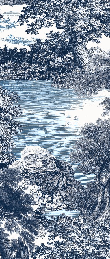 Vliesová obrazová tapeta na zeď, modrá, les, stromy, DGSAL1021-260, Amazone, Masureel - Vliesové tapety