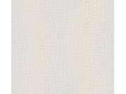 Vliesová tapeta na zeď, krémová, imitace kůže, ZON301, Amazone, Masureel