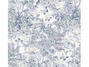 Vliesová tapeta na zeď, bílo-modrá, leopard, příroda, ZON201, Amazone, Masureel