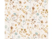 Vliesová tapeta na zeď, okrová, květiny, ZON104, Amazone, Masureel