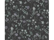 Vliesová tapeta na zeď, černá, květiny, ZON101, Amazone, Masureel
