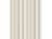 Vliesová tapeta na zeď, krémovo-béžová, geometrická, pruhy, ROM505, Romance, Masureel