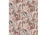 Vliesová tapeta na zeď, růžová, listy, ROM004, Romance, Masureel