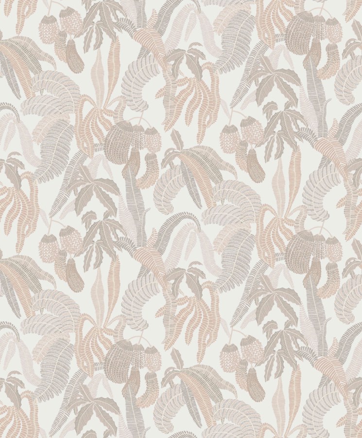 Vliesová tapeta na zeď, béžová, listy, ROM001, Romance, Masureel Vliesová tapeta na zeď, béžová, listy, ROM001, Romance, Masureel