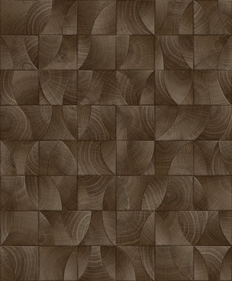 Luxusní vliesová tapeta na zeď, hnědá, imitace dřeva, Z57732, Architexture 2, Zambaiti Parati - Vliesové tapety